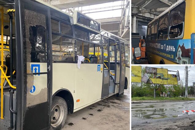 Херсонщина знову під обстрілами: війська РФ вдарили по автобусному парку, школі й амбулаторії. Фото