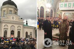 В Хмельницком перерегистрировали храм, в котором избили экс-военного: первую службу провел капеллан ПЦУ. Фото и видео