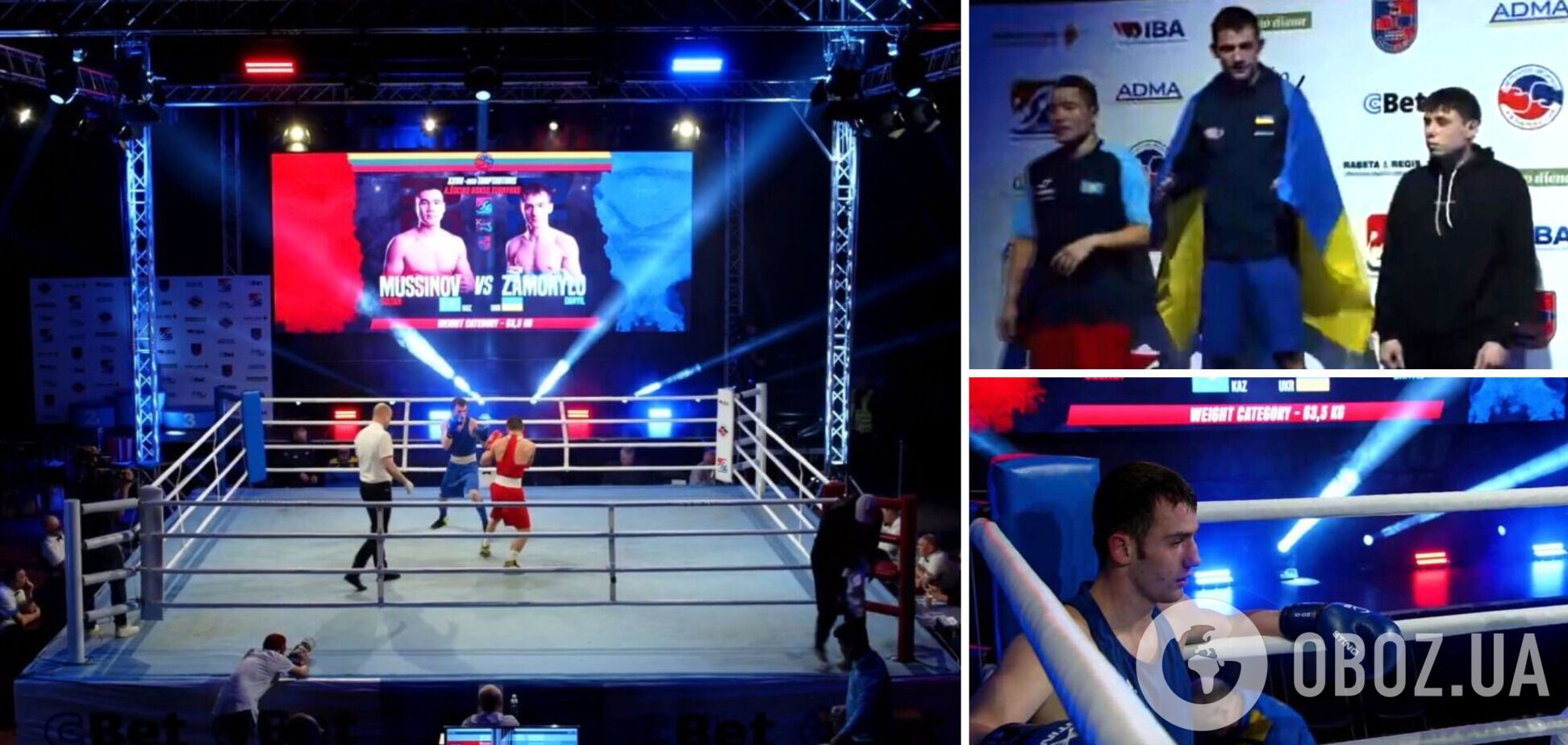 Украинского боксера-чемпиона заставили снять флаг Украины на награждении в Литве. Видео