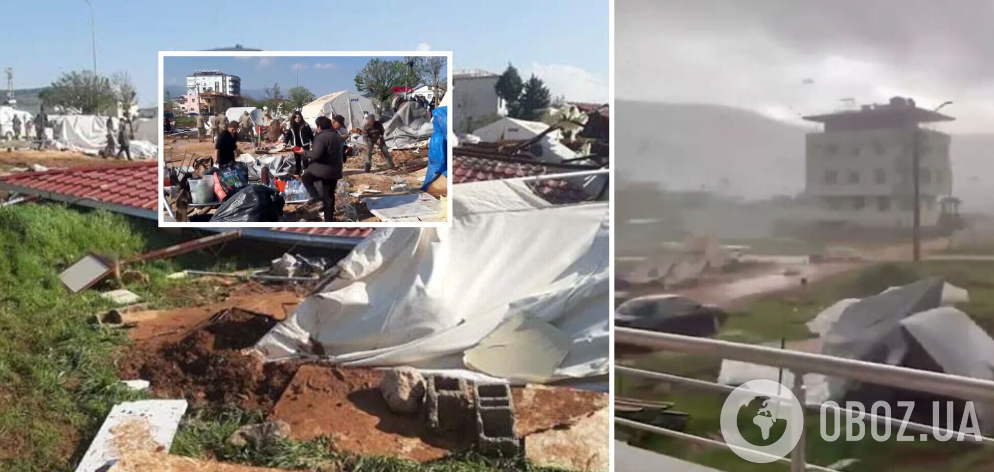 Турецьке місто Кахраманмараш, яке постраждало від землетрусу, накрив потужний шторм: є загиблий і десятки поранених. Фото й відео
