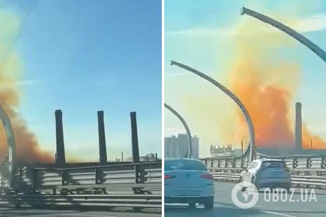 В Санкт-Петербурге заметили столб рыжего дыма, россияне запаниковали: что произошло. Видео