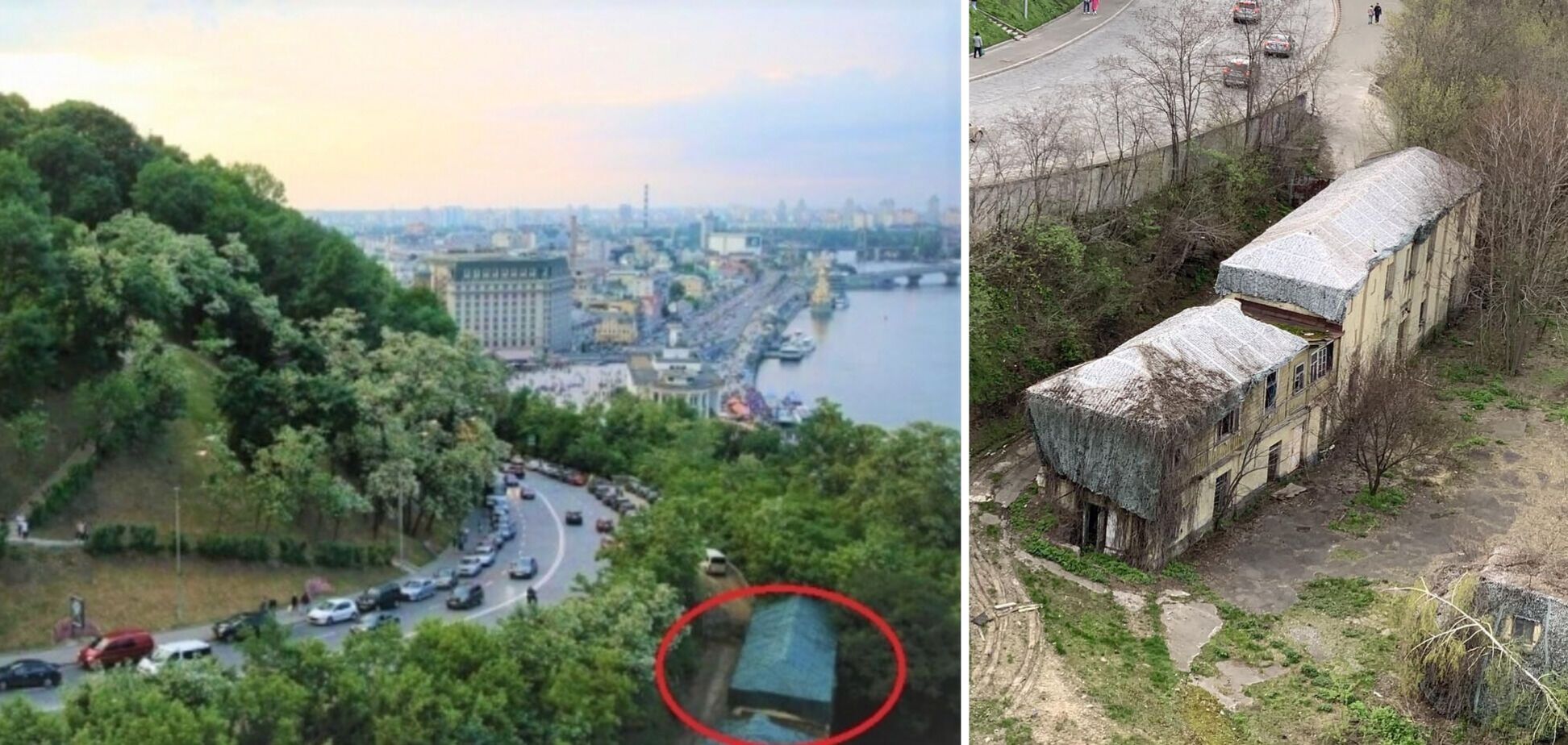 На схилі Дніпра у Києві почали розбирати історичні будівлі: замовником виступив скандальний бізнесмен з бази розшуку МВС. Фото 