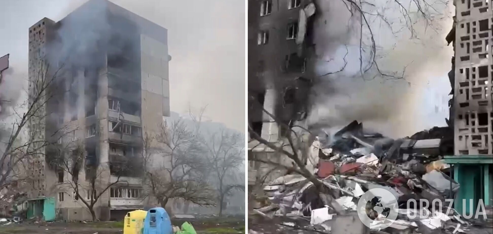 Разрушенный дом в Угледаре