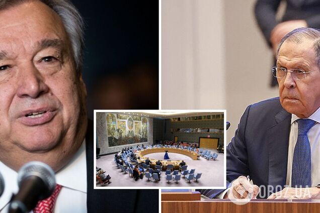 Генсек ООН засудив російську агресію проти України на засіданні Ради Безпеки, на якому головував Лавров