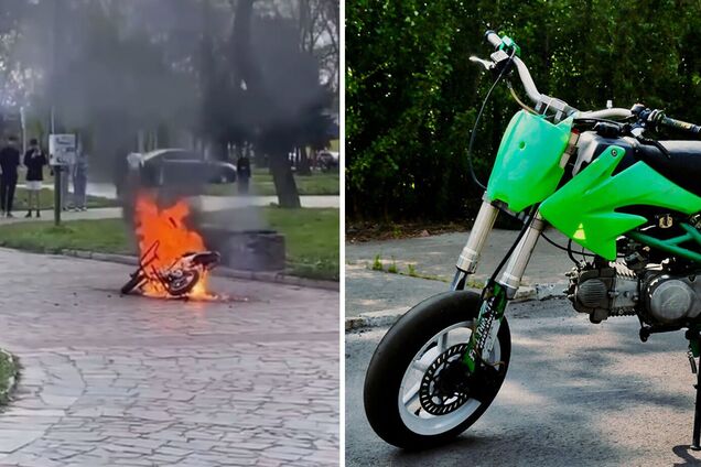 Під час загоряння на мотоциклі катався хлопчик