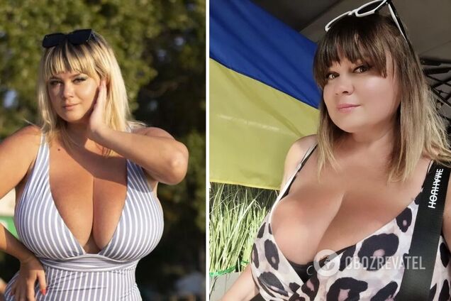 'Флаг Украины – не парео!' Как выглядит украинская модель с 13-м размером груди и в чем ее обвиняли фанаты. Фото