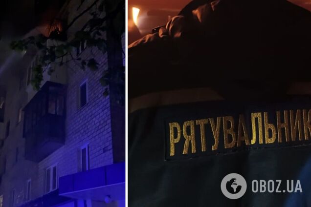 В Киеве вспыхнул пожар в многоэтажке: работали спасатели. Видео