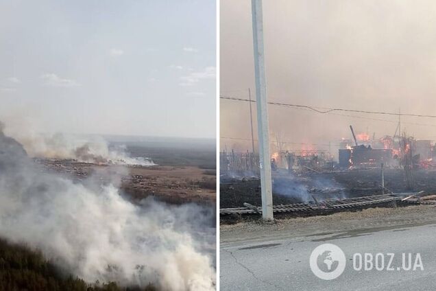 92 будівлі вже згоріло: у Свердловській області РФ палає ціле смт Сосьва. Фото і відео