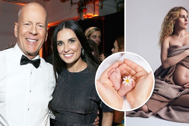 Дочь больного деменцией Брюса Уиллиса и Деми Мур родила первенца: роды проходили дома. Первое фото младенца