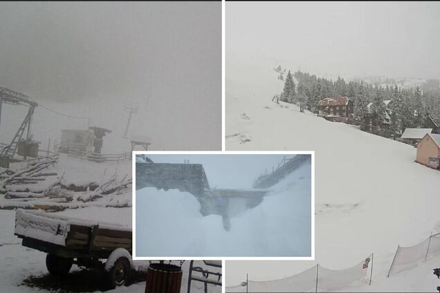 Ударив мороз, вирує хуртовина: в українських Карпатах у квітні справжня зима. Фото і відео