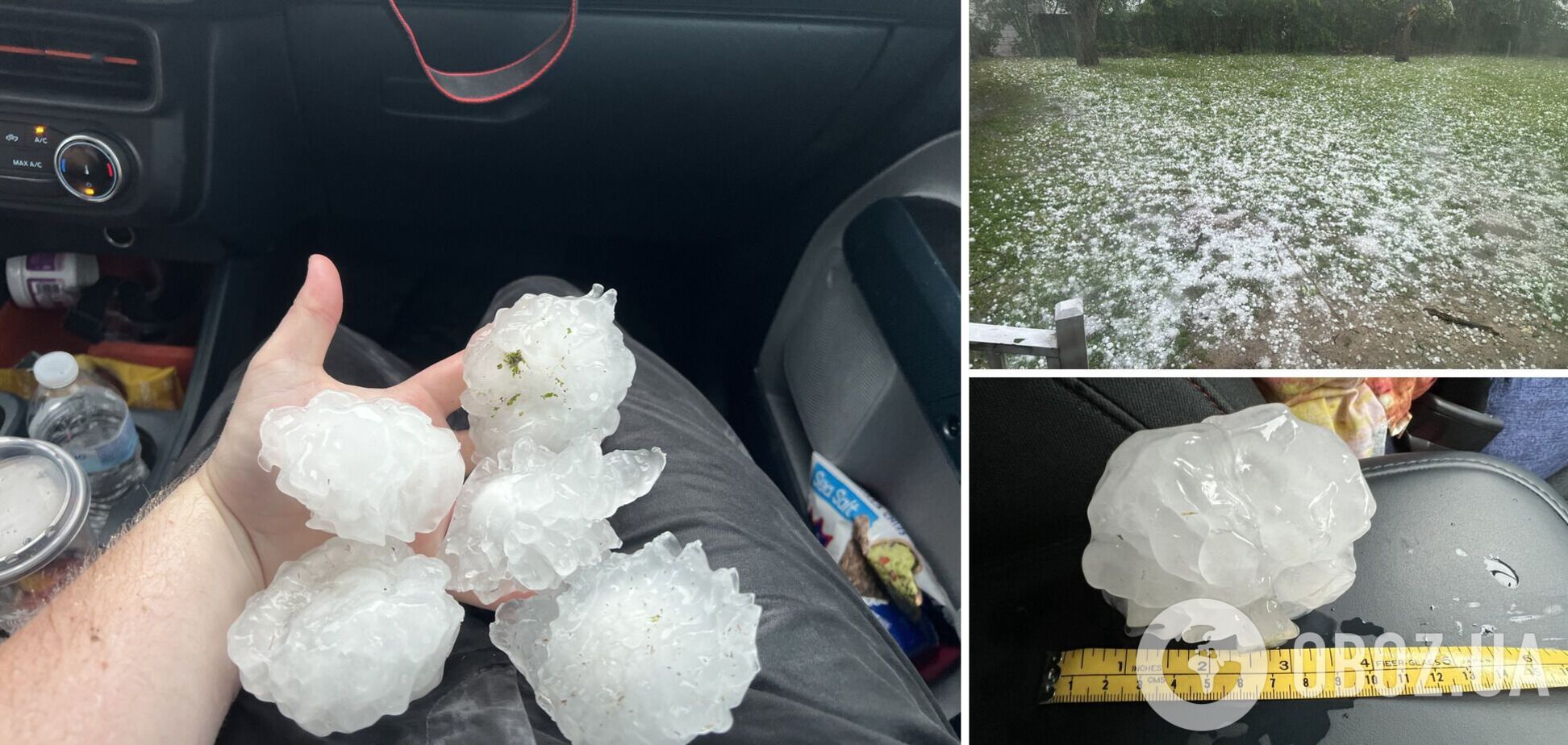 У США випав град розміром із бейсбольний м'яч. Фото і відео