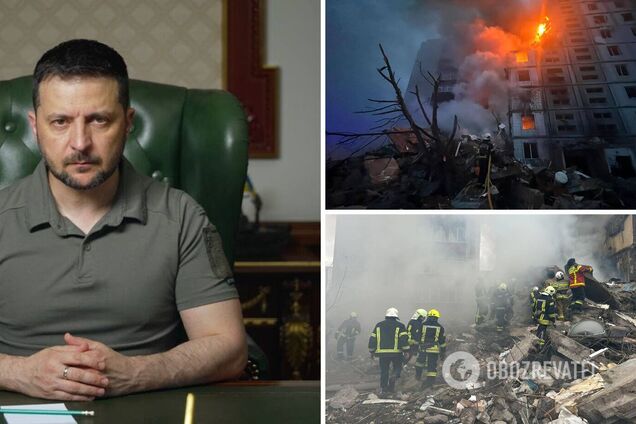 'Этот российский террор должен получить справедливый ответ': Зеленский отреагировал на удары РФ по Умани и Днепру