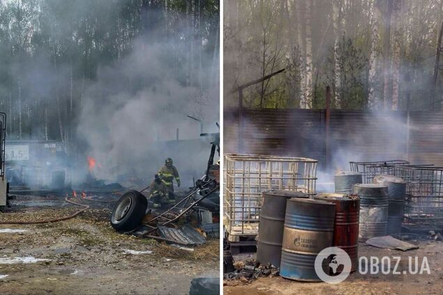 В Нижегородской области РФ на стоянке загорелись бензовозы: появились подробности. Фото