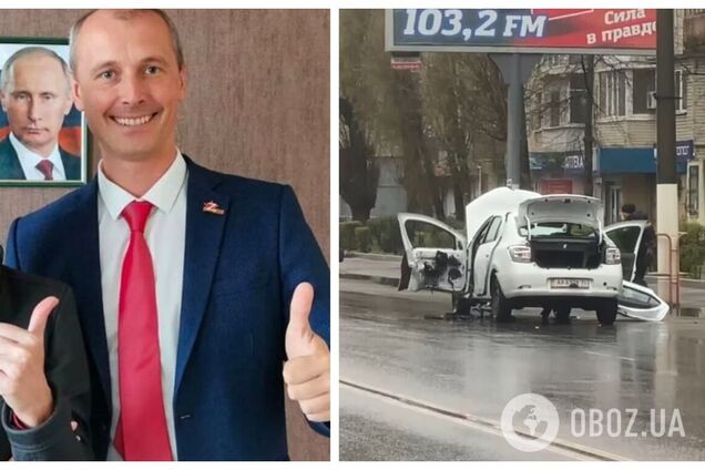 В Мелитополе взорвали машину с коллаборантом Максимом Зубаревым: он скончался от ранений – СМИ