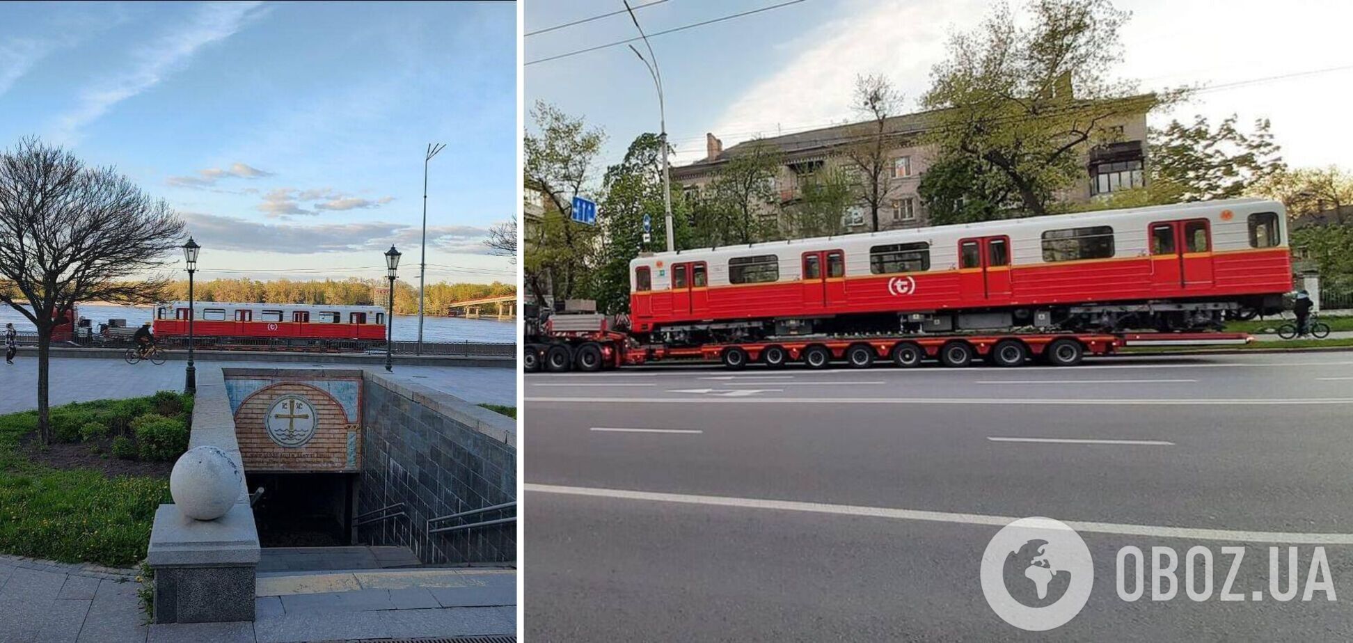 В Киеве заметили первые вагоны метро, которые передала Варшава