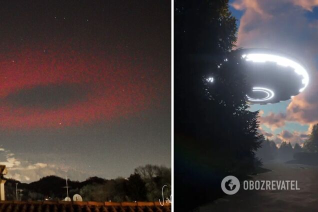 Над Италией сфотографировали гигантское красное НЛО: что это было на самом деле