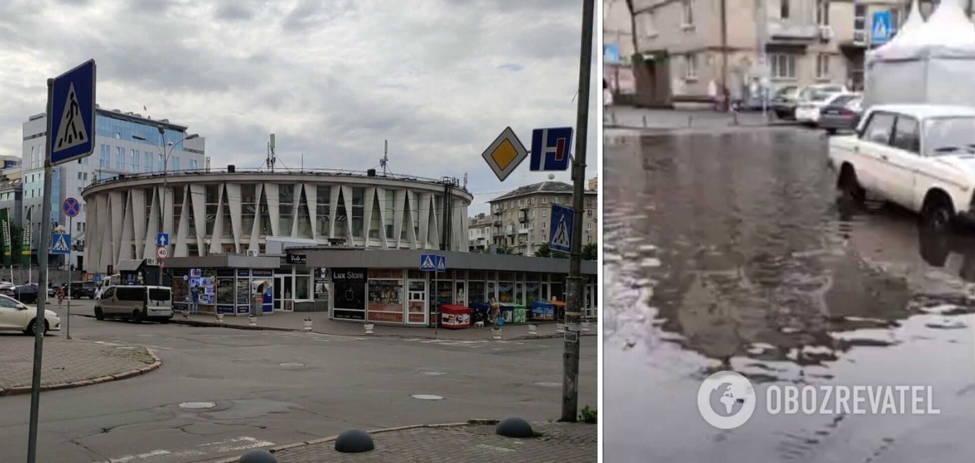 В Киеве утром был достаточно сильный дождь