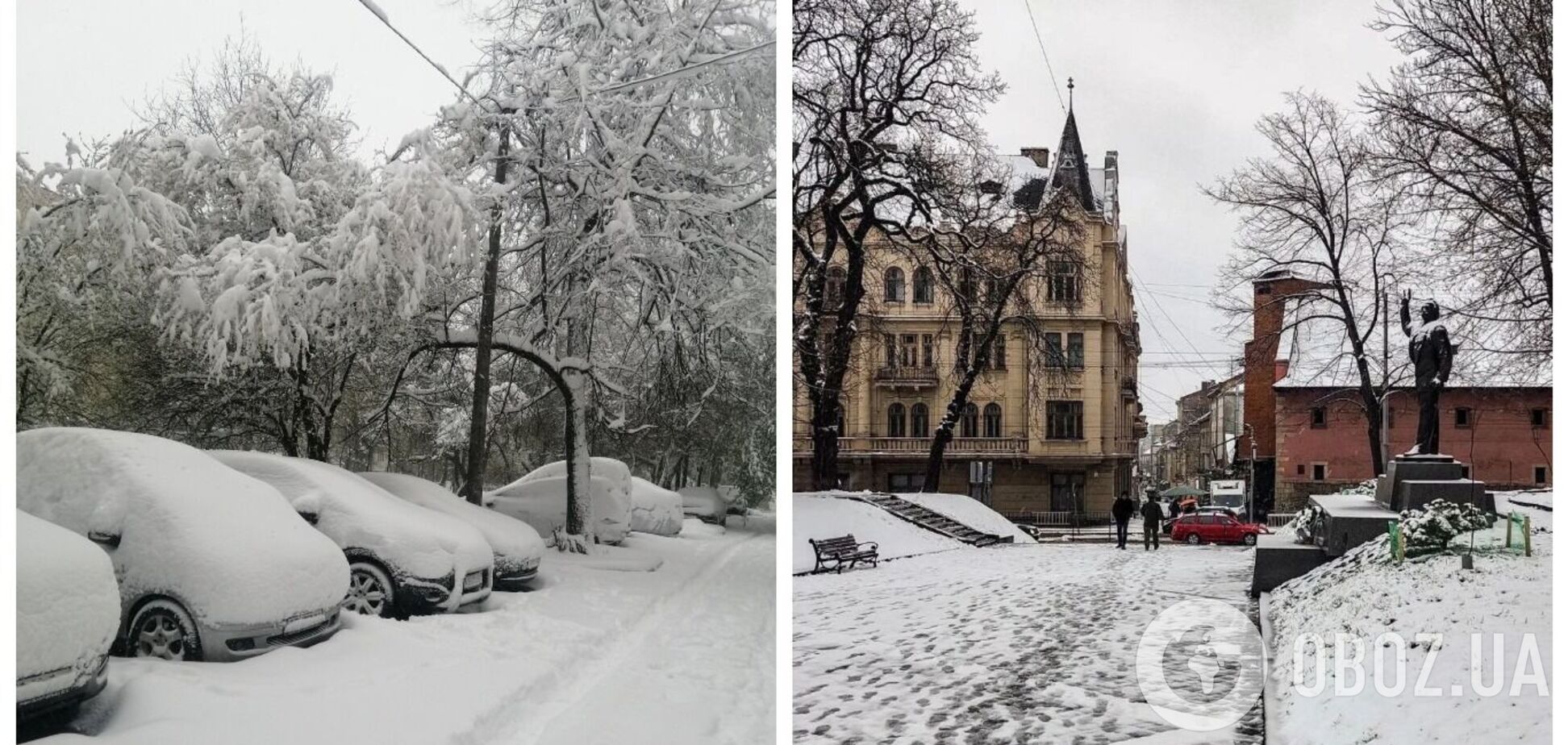 В Украине несколько областей засыпало снегом в апреле, из-за непогоды задерживаются поезда. Фото и видео