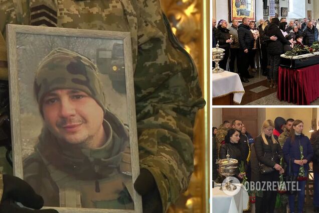 Без батька залишився син: у Полтаві попрощалися з воїном, який помер після тяжкого поранення в Соледарі. Фото