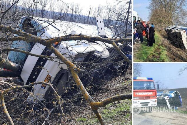 В Молдове перевернулся автобус, который вез пассажиров в Киев