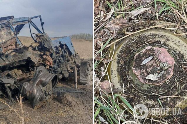 На Київщині тракторист підірвався на російській міні, поруч знайшли ще 13. Фото