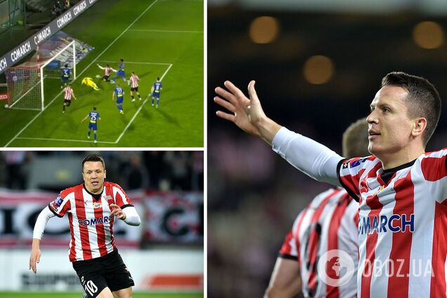 Коноплянка забил спасительный гол в Польше, протащив мяч 60 метров. Видео