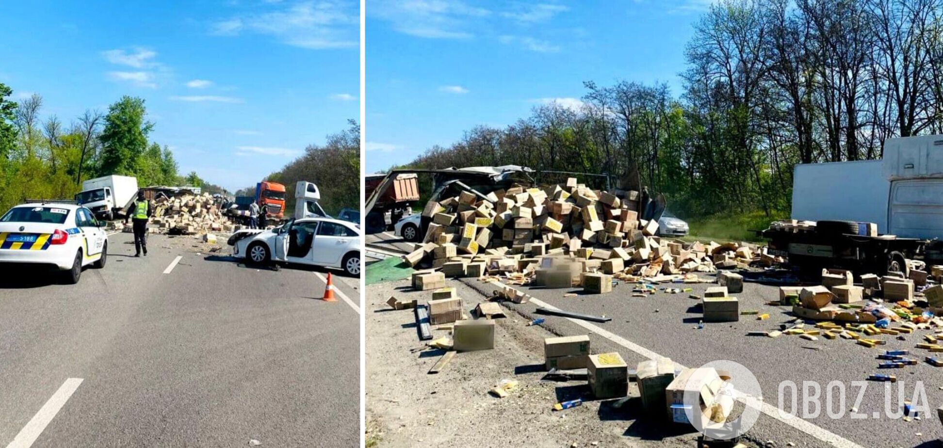 Авария произошла на выезде из Белой Церкви