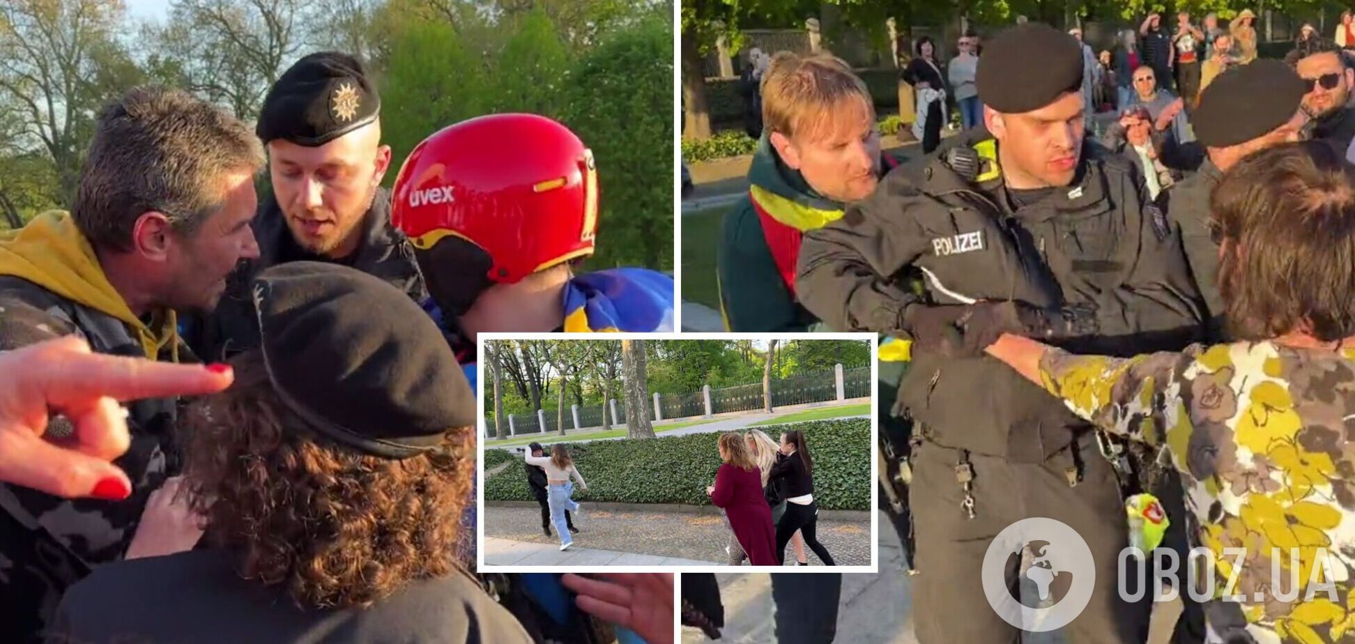 'Я поліції не боюсь': 9 травня в Берліні росіяни нападали на людей з українськими прапорами. Відео