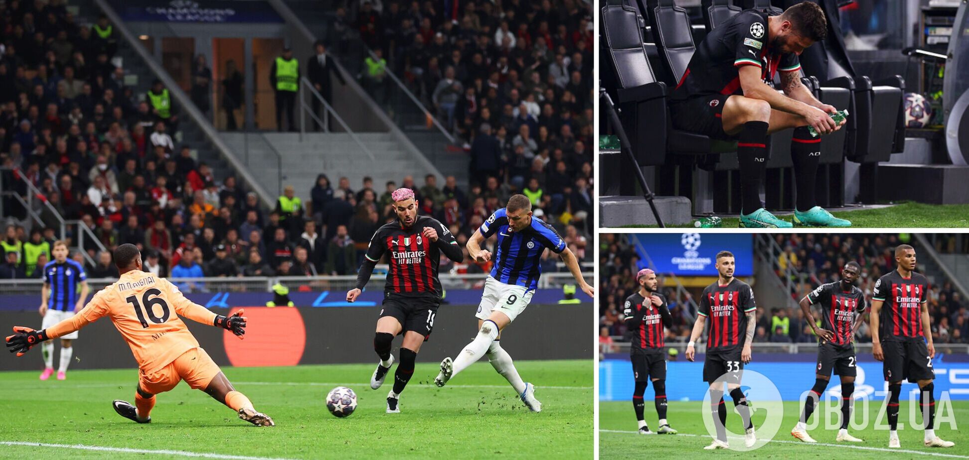 'Интер' за 3 минуты шокировал 'Милан' в полуфинале Лиги чемпионов. Видео