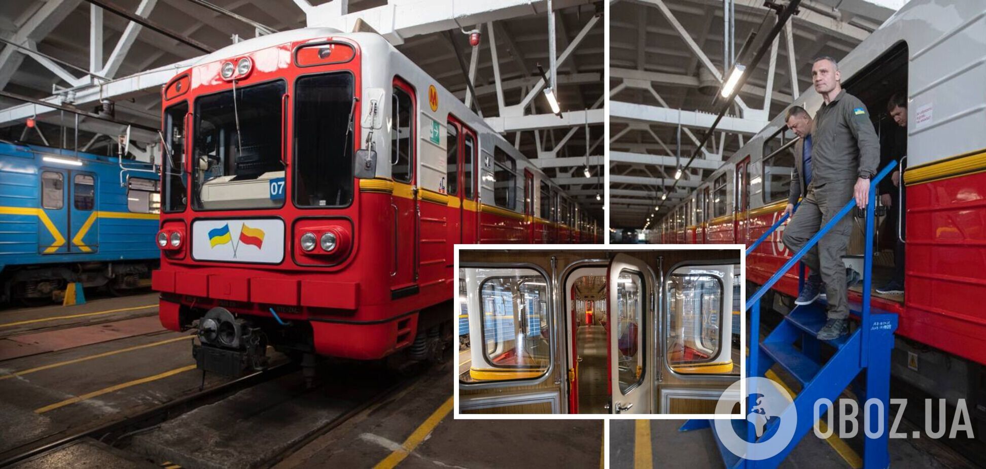 Кличко показал вагоны метро, полученные столицей от Варшавы