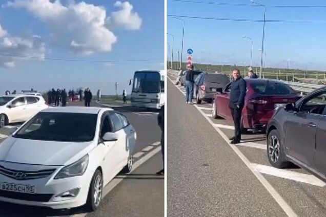 'Очень боятся 'бавовны'? Оккупанты снова перекрывали Крымский мост из-за 'ракетной опасности'. Видео