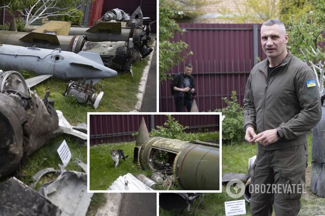 Мэр показал остатки российских ракет и дронов