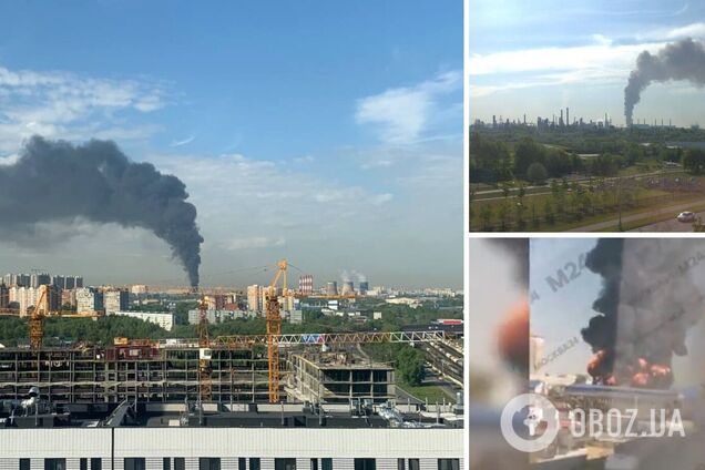 Поднялся столб огня и черного дыма: под Москвой вспыхнул мощный пожар. Фото и видео