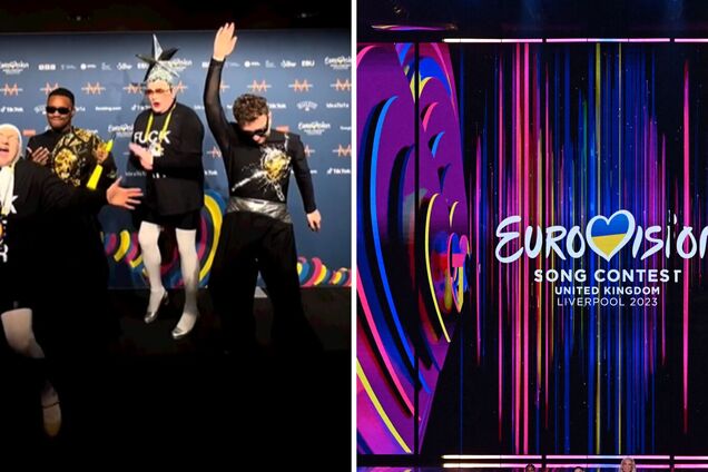 Сердючка с мамой в антивоенных футболках и TVORCHI устроили импровизированный концерт за кулисами Евровидения-2023. Видео