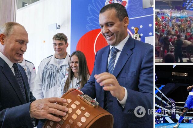 На ЧМ по боксу, который организовала Россия, произошли массовые беспорядки. Выбежавшие зрители крали боксерские перчатки. Видео