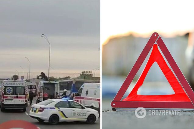 На місці аварії утворився затор