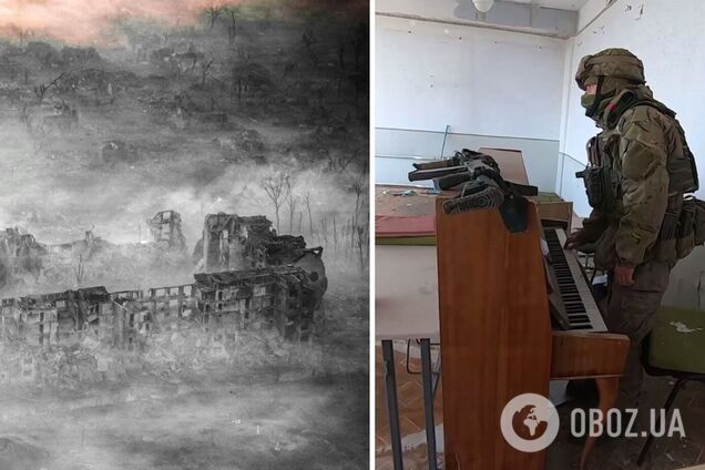 Музика крізь вибухи: український захисник зіграв на піаніно у зруйнованому Бахмуті. Відео