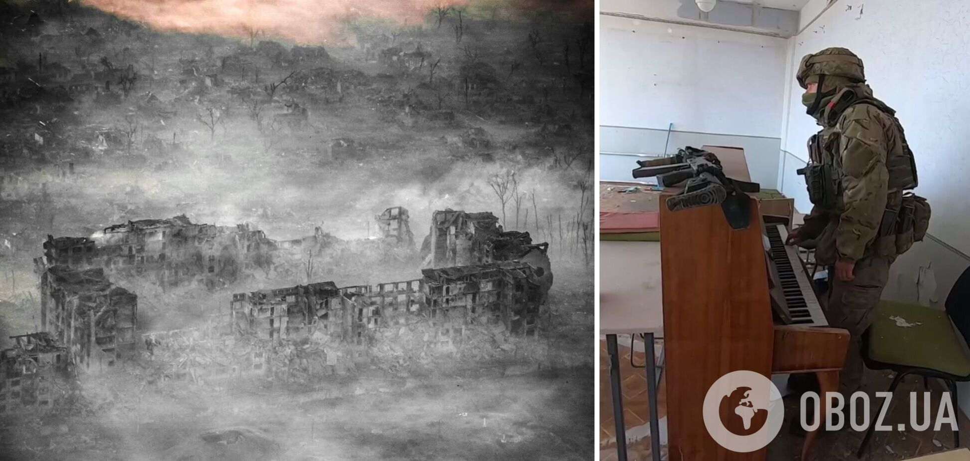 Музыка сквозь взрывы: украинский защитник сыграл на пианино в разрушенном Бахмуте. Видео