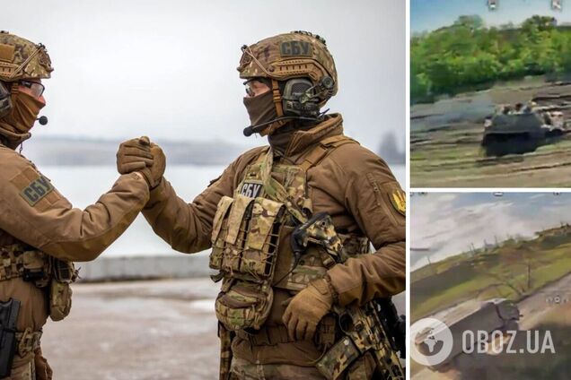 Мінус 11 військових машин РФ: у СБУ показали результативне відео ударів по ворогу