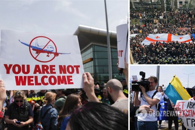 'Вы знаете, что Россия оккупант?' В Грузии устроили 'теплый' прием россиянам, прилетевшим прямым рейсом. Видео