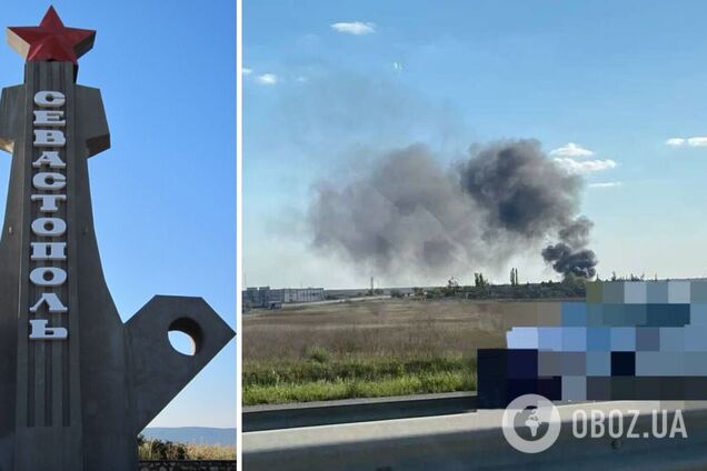 У Севастополь знову завітало 'бавовнятко': в місті пролунав потужний вибух і здійнявся чорний дим. Фото