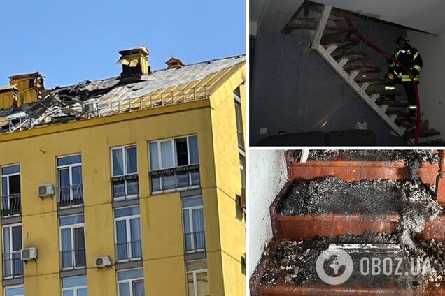 На будинок впали уламки російського дрона-камікадзе
