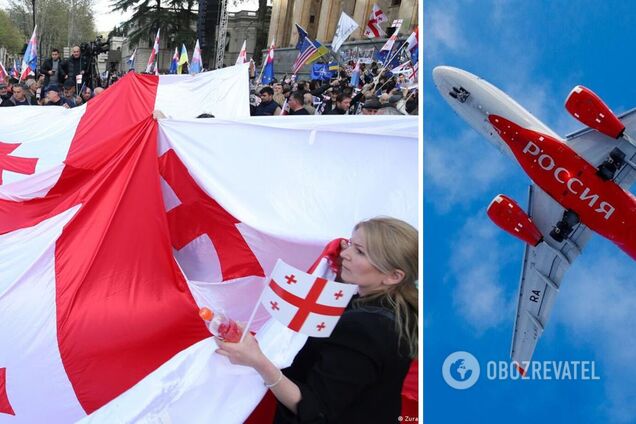 У Грузії знову спалахнули протести через пряме авіасполучення з РФ: владі висунули ультиматум. Фото і відео