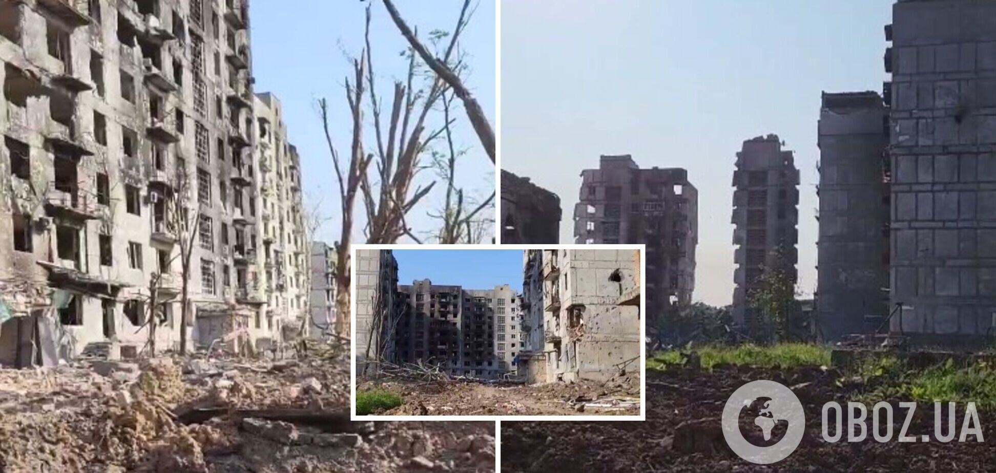 Разбитые здания и звуки взрывов: президентская бригада показала кадры из Бахмута. Видео