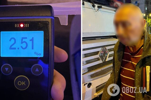 У крові водія виявили 2,51 проміле алкоголю