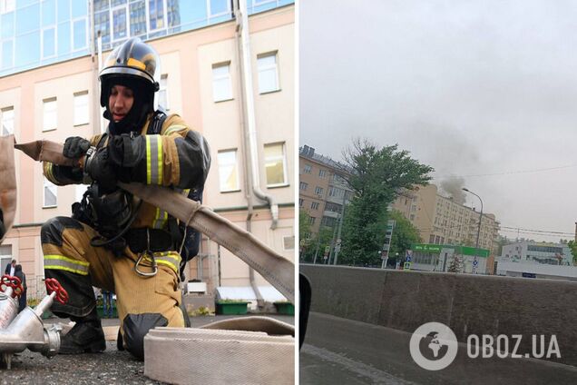 В Москве вспыхнул пожар в военкомате: с огнем сражались 15 расчетов спасателей. Фото