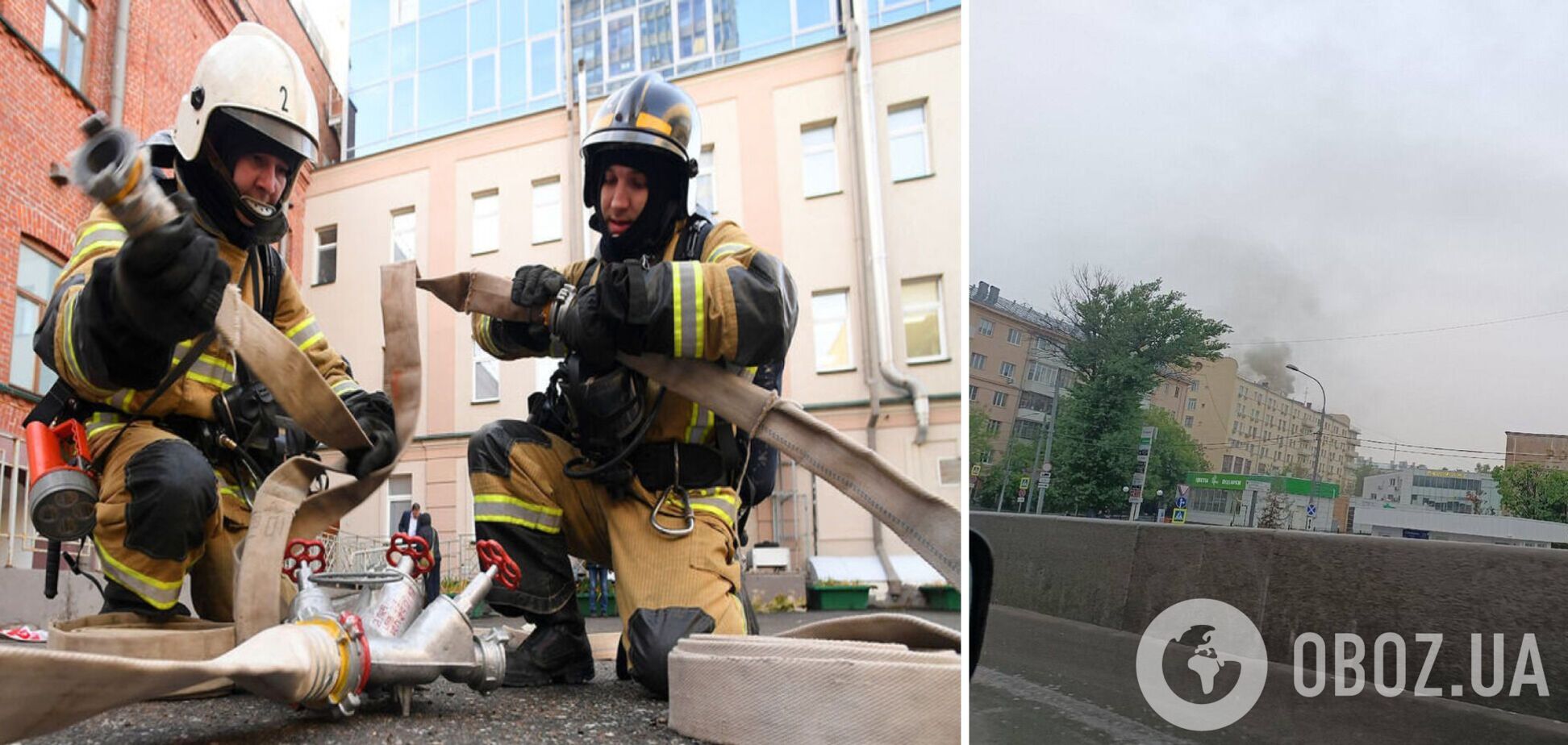 В Москве вспыхнул пожар в военкомате: с огнем сражались 15 расчетов спасателей. Фото