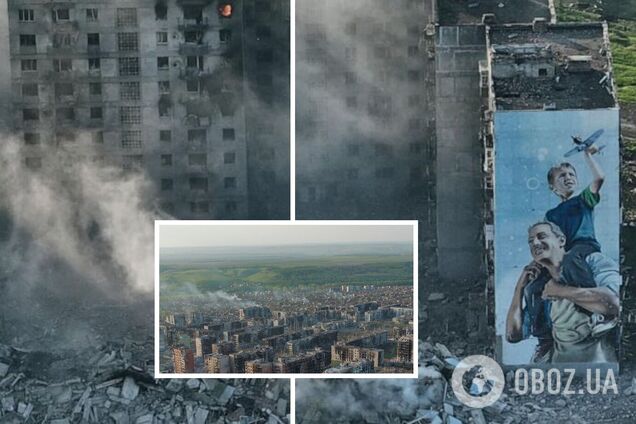 Окупанти перетворили місто на руїни: NYT показала 'апокаліптичні' кадри Бахмута, зняті з висоти. Відео