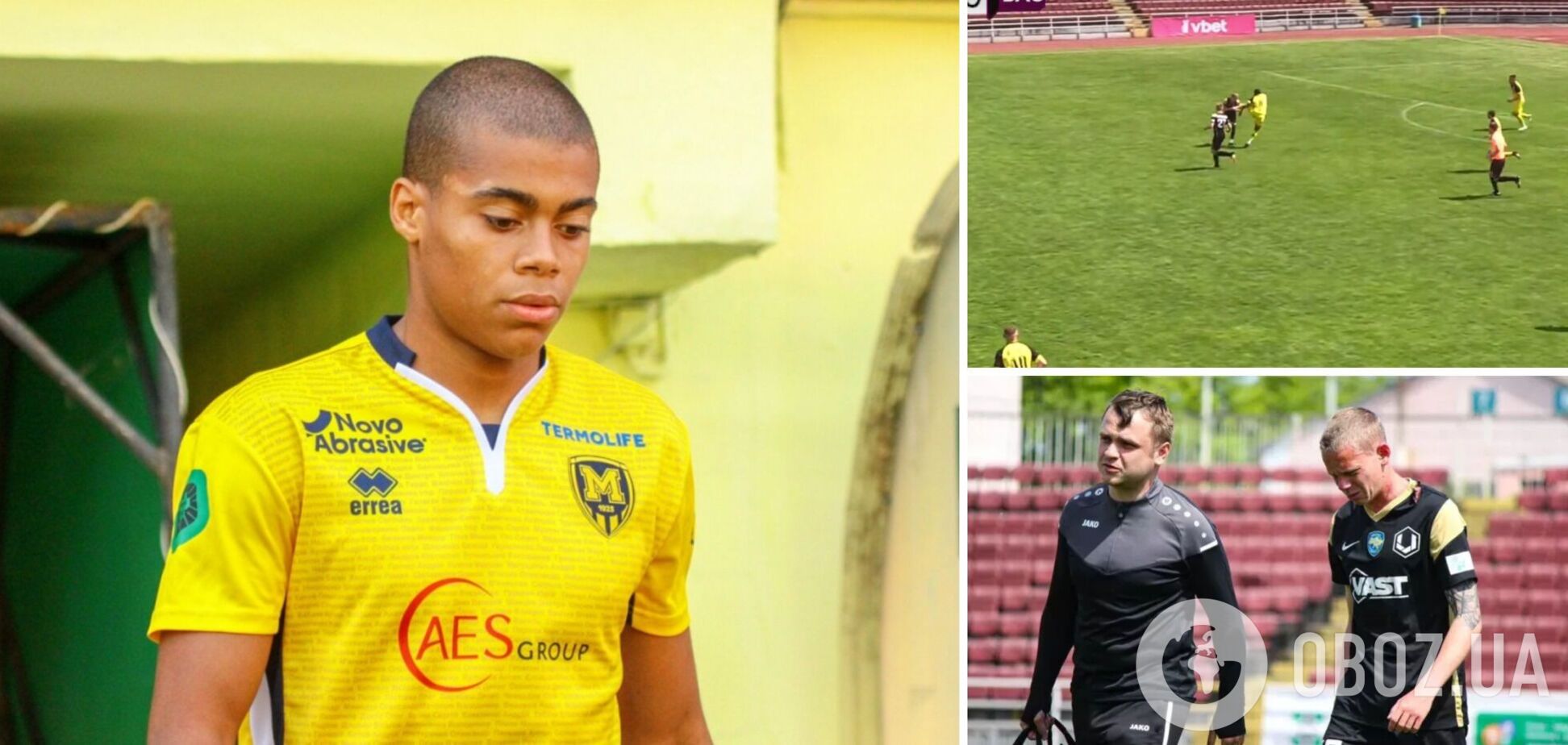 У чемпіонаті України футболіст прямою ногою вдарив у шию супернику. Відео та фото 18+