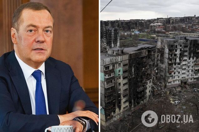 Медведев нагло выдал, что США должны возместить РФ разрушение Бахмута и Мариуполя